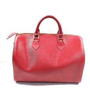 Authentic Louis Vuitton Speedy 30 Reds Epi Hand Bag mn632-022626